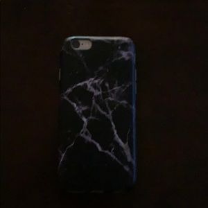 Black and white marble phone case for iPhone 6